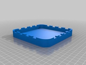 dice tray merlons 3d print model - Mito3D