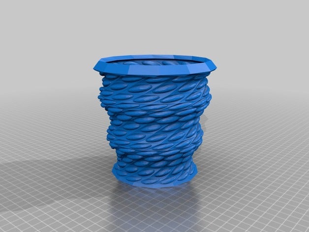 basket woven container containers 3D print model - Mito3D