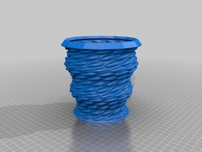 basket woven container containers 3d print model - Mito3D