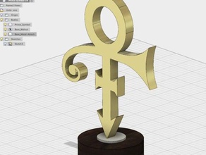 artista precedentemente noto simbolo principe statua i segni loghi cultura gioielli musica il musicista pop la scultura simboli 3d print model - Mito3D
