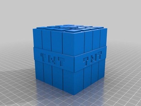 minecraft tnt 3d la impresión bloque de 3d print model - Mito3D