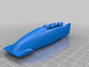 bobsleigh 4 hombre los vehículos 3d print model - Mito3D