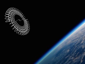 spirale de la station spatiale nervure physique l'astronomie 3d print model - Mito3D