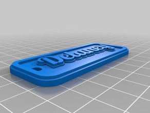 delaney keychain keychains customized 3d print model - Mito3D