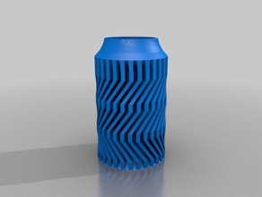 linear-twist Dekor cup twisted vase 3d print model - Mito3D