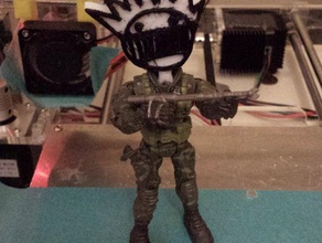 entre los hombres del ejército de la cabeza juguete juego accesorios 3d print model - Mito3D