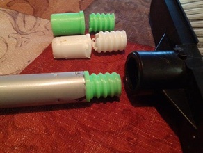 el mango de una escoba extensión la punta caña reemplazo partes barra los tubos 3d print model - Mito3D