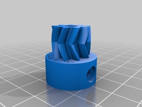 modified small herringbone l3k extruder 3d printer extruders 3d print model - Mito3D