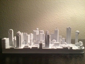 dallas skyline downtown buildings structures 3d print model - Mito3D