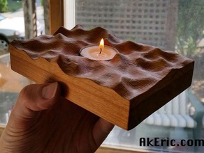 Feuerwasser Votiv-Kerze-Halter Dekor cnc Ozean Holz xcarve 3d print model - Mito3D