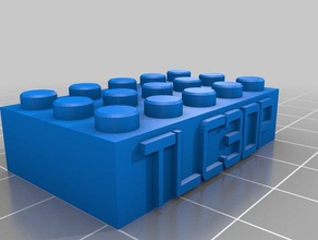 blocs lego necklacekeychain tlc3dp la construction les jouets personnalisé 3d print model - Mito3D