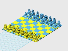 skull chess bishop castle game king knight pawn queen 3d print model - Mito3D