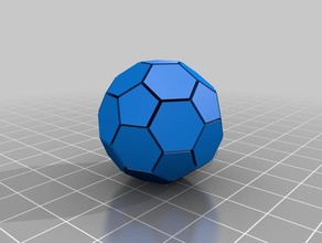 özelleştirilmiş futbol benim kenar denir matematik sanat 3d print model - Mito3D