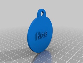 noa dog tag pets customized 3d print model - Mito3D