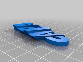 08 il mio personalizzato iamburnystext nome keyfob portachiavi organizzazione 3d print model - Mito3D