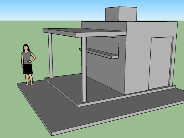 kleines Lebensmittelgeschäft Gebäude Strukturen 3D print model - Mito3D