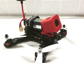 gopro 4 sessione di inclinazione 30&deg supporto cam protezione lente lumenier qav zmr bird-occhi baby killer bee rc i veicoli birdseye drone hero qav250 zmr250 3d print model - Mito3D