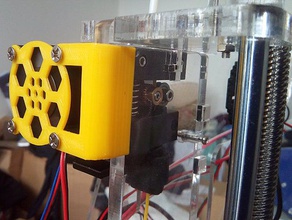 Lüfter-Halter aus Acryl 3d Drucker - Zubehör 40mm Lüfter grill montieren Acryl-Rahmen extruder-fan prusa i3 3d print model - Mito3D