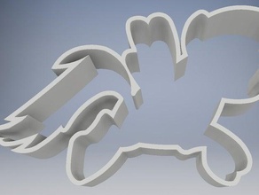 rainbow dash cookie cutter art tools 3d print model - Mito3D