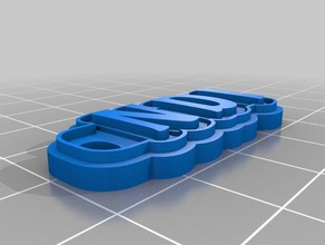 ndi netto di carattere -1 portachiavi i personalizzato 3d print model - Mito3D