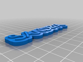 sandra llaveros personalizado 3d print model - Mito3D