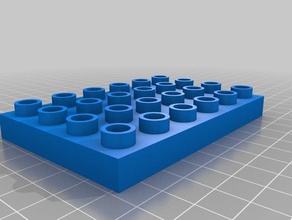 4x6 duplo cambiar la escala de 105 construcción los juguetes personalizado 3d print model - Mito3D