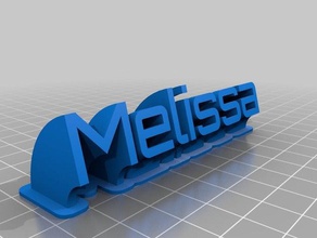 melissa spazzare nome office personalizzato 3d print model - Mito3D