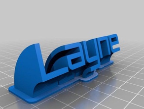 layne sweeping name office customized 3d print model - Mito3D