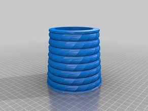 coiled rope insulating 12oz beverage holder food drink 3d print model - Mito3D