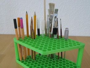 pencil pen brush holder stand diy desktop hobby scalpel 3d print model - Mito3D