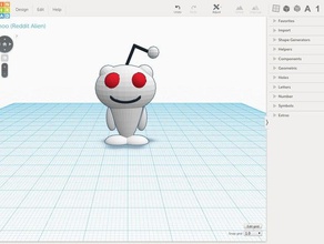 snoo reddit étranger les créatures 3d print model - Mito3D