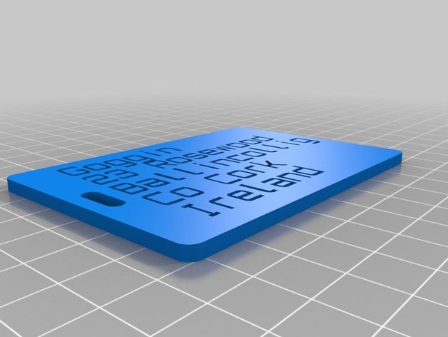 meine angepasste customizer-version des Gepäck-label Organisation 3D print model - Mito3D