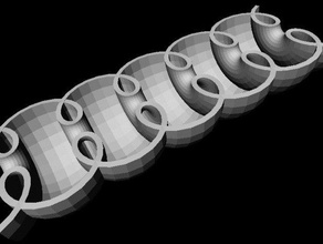 delaunauy nodoid Konstante mittlere Krümmung der Oberfläche math Kunst cmc constantmeancurvature unendlich ist mathematische Mathematik periodische Skulptur 3d print model - Mito3D
