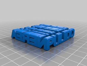 my customized two word sculpture sculptures 3d print model - Mito3D