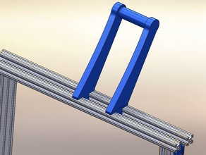 2020 vslot extrusion spool holder filament guide 3d printer parts angled custom openbuilds solidworks 3d print model - Mito3D