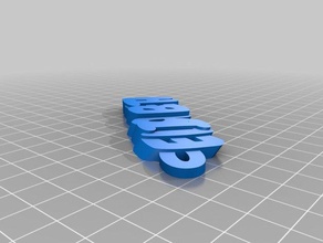 003 mio personalizzati iamburnystext nome keyfob portachiavi organizzazione 3d print model - Mito3D