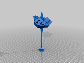 fleur-de lance de la lampe l'électronique 3d print model - Mito3D