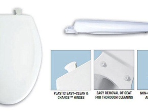 easy clean toilet seat bolt adapter bathroom screws hinge 3d print model - Mito3D