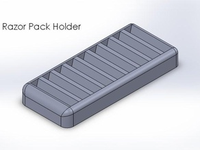 razor pack holder organization 3d print model - Mito3D