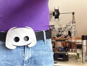 discordapp belt buckle accessories 3d print model - Mito3D