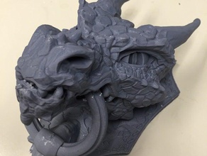 dragon door knocker lulzbot mini sculptures 3d print model - Mito3D