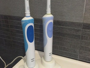 base 2 spazzolini oral-b casa de banho os acessórios do banheiro dental 3d print model - Mito3D