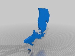 Devletler 3d topografik haritalar bize tarar kopyaları topografya 3d print model - Mito3D
