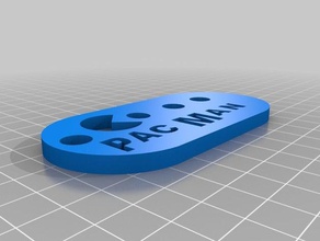 pac man clave de la cadena 3d impresión 3d print model - Mito3D