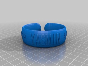 yasmin bracciale moda personalizzato 3d print model - Mito3D