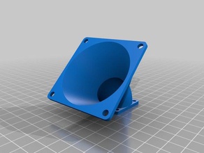 my customized parametrizable any size fan adapter manifold tube angle 3d printing 3d print model - Mito3D