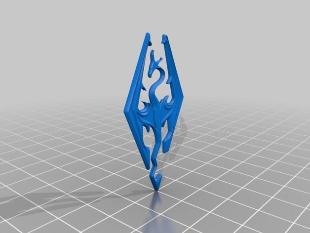 skyrim emblem art dragonborn 3D print model - Mito3D