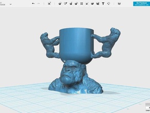 new cup gorilla 3d printing animal champion funny japan toy 3d print model - Mito3D