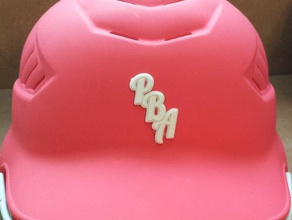 pba helmet tag sport outdoors baseball batting customized 3d print model - Mito3D