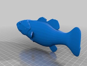 bass animals fish fishing singing 3d print model - Mito3D